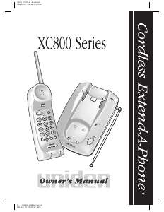 Handleiding Uniden XC 800 Draadloze telefoon