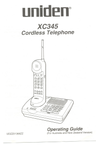 Handleiding Uniden XC345 Draadloze telefoon