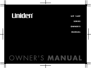 Manual Uniden UIP 160P IP Phone