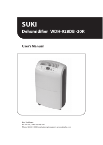 Bruksanvisning SUKI WDH-928DB-20R Avfuktare