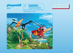 Manual Playmobil set 9430 The Explorers Exploratori- elicopter si dinozaur