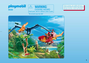 Instrukcja Playmobil set 9430 The Explorers Helikopter z pterodaktylem