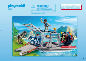 Manual Playmobil set 9433 The Explorers Hidrodeslizador com Jaula