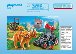 Manuál Playmobil set 9434 The Explorers Odchyt Triceratopse