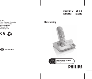 Handleiding Philips DECT 221 Draadloze telefoon