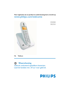 Handleiding Philips SE250 Draadloze telefoon