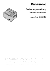 Bedienungsanleitung Panasonic KV-S2087 Scanner