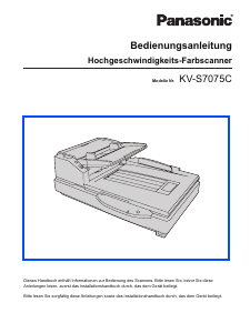 Bedienungsanleitung Panasonic KV-S7075C Scanner