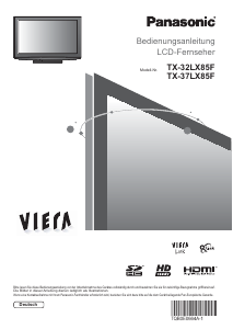 Bedienungsanleitung Panasonic TX-37LX85F Viera LCD fernseher