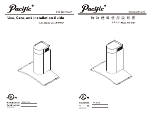 Handleiding Pacific PR-2101 Afzuigkap
