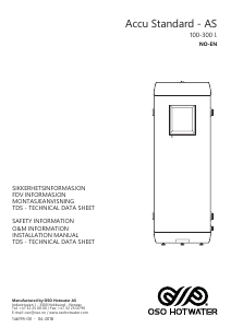 Manual OSO Accu Standard AS 100 l Boiler