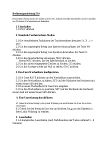 Bedienungsanleitung Lexibook E10Z Rechner