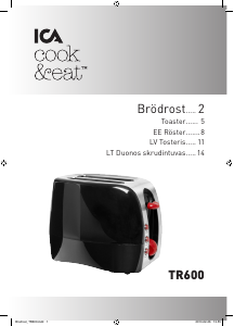 Bruksanvisning ICA TR600 Brödrost