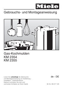 Bedienungsanleitung Miele KM 2354 Kochfeld