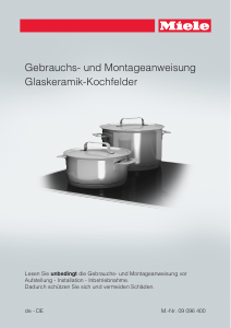 Bedienungsanleitung Miele KM 5812 Kochfeld