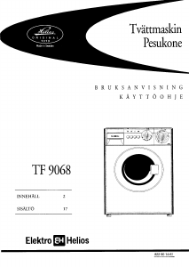 Bruksanvisning ElektroHelios TF9068 Tvättmaskin