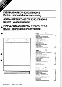 Bruksanvisning ElektroHelios DI810-2 Diskmaskin