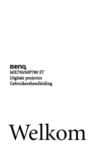 Handleiding BenQ MX750 Beamer