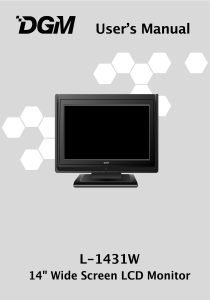 Manual DGM L-1431W LCD Monitor