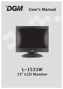 Manual DGM L-1531W LCD Monitor