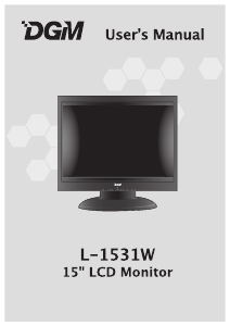 说明书 DGML-1531W液晶显示器