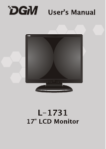Manual DGM L-1731 LCD Monitor