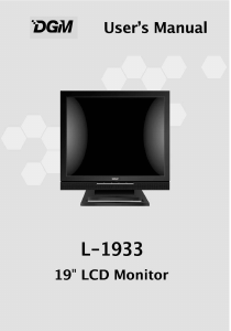 Manual DGM L-1933 LCD Monitor