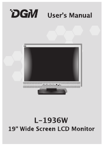 Handleiding DGM L-1936W LCD monitor