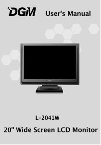 Manual DGM L-2041W LCD Monitor