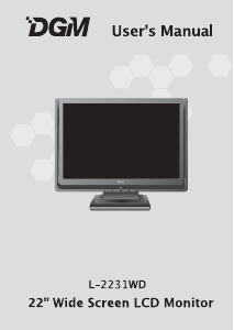 Manual DGM L-2231WD LCD Monitor