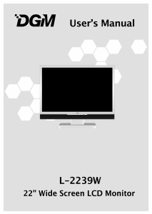 Manual DGM L-2239W LCD Monitor