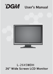 Manual DGM L-2645WDH LCD Monitor