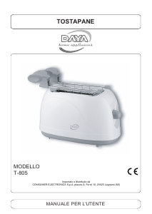 Manuale DAYA T-805 Tostapane