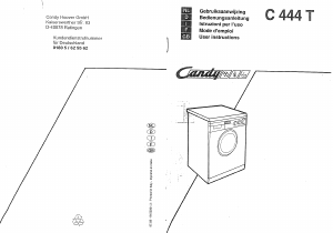 Handleiding Candy C 444 T Wasmachine