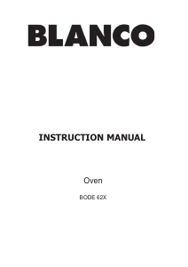 Handleiding Blanco BODE62X Oven