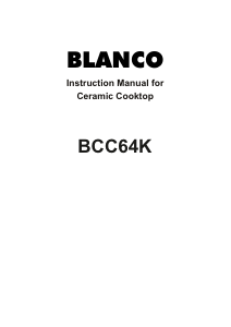 Handleiding Blanco BCC64K Kookplaat