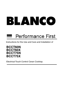 Handleiding Blanco BCCT60N Kookplaat
