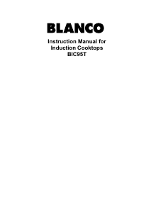Manual Blanco BIC95T Hob