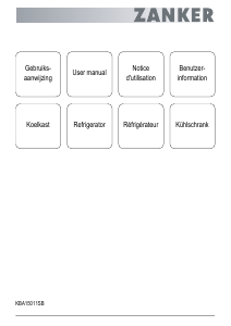 Mode d’emploi Zanker KBA15011SB Réfrigérateur