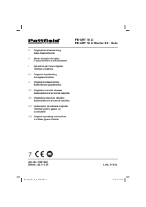 Manual Pattfield PE-ART 18 Li Trimmer de gazon