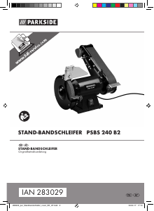 Bedienungsanleitung Parkside PSBS 240 B2 Bandschleifer