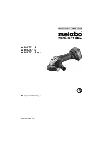 Bruksanvisning Metabo W 18 LTX 125 Vinkelslip