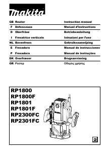 Manual de uso Makita RP1800 Fresadora de superficie