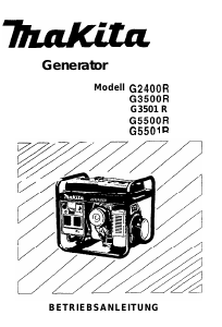 Bedienungsanleitung Makita G3500R Generator