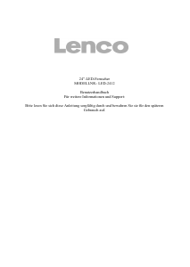 Bedienungsanleitung Lenco LED-2412 LED fernseher