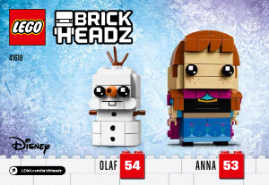 Bruksanvisning Lego set 41618 Brickheadz Anna og Olaf