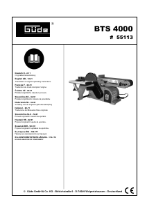 Handleiding Güde BTS 4000 Bandschuurmachine