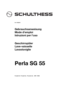 Manual Schulthess Perla SG 55 Dishwasher