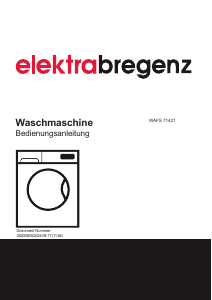 Bedienungsanleitung Elektra Bregenz WAFS 71421 Waschmaschine