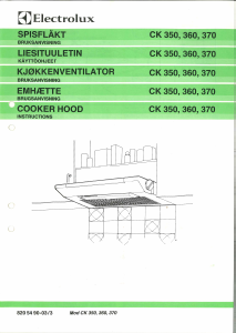 Manual Electrolux CK350 Cooker Hood